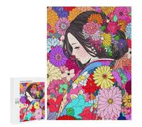 Jigsaw Puzzles 500 PCS for Adults Kimono Ukiyoe Japanese Art Teenagers Puzzles Toy Wall Decor Perfect Decoration Challenging To Complete 500 PCS