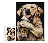 Jigsaw Puzzles 500 PCS for Adults Labrador Beer Teenagers Puzzles Hands-on Game Precision Cutting Help The Brain Exercise 500 PCS