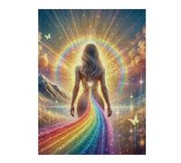 Jigsaw Puzzles 500 PCS for Adults Leading The Rainbow Adult Jigsaw Toy Wall Decor Difficult Challenge Great Gift for Gaming 500 PCS