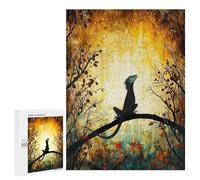 Jigsaw Puzzles 500 PCS for Adults Lizards Golden Dawn Teenagers Puzzles Hands-on Game Precision Cutting Help The Brain Exercise 500 PCS