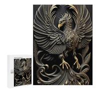 Jigsaw Puzzles 500 PCS for Adults Mighty Golden Phoenix Deco Puzzles for Adults Family Games Difficult Hard for Birthday, Chrismas 500 PCS