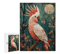 Jigsaw Puzzles 500 PCS for Adults Moonlit Cockatoo Teenagers Puzzles Hands-on Game Precision Cutting Help The Brain Exercise 500 PCS