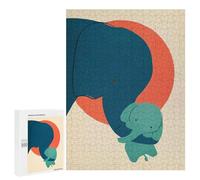 Jigsaw Puzzles 500 PCS for Adults Mother Elephant And Calf Puzzles for Adults Family Games Difficult Hard for Birthday, Chrismas 500 PCS