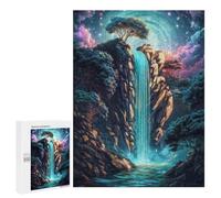 Jigsaw Puzzles 500 PCS for Adults Mystical Waterfall Teenagers Puzzles Toy Wall Decor Perfect Decoration Challenging To Complete 500 PCS