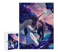 Jigsaw Puzzles 500 PCS for Adults Night Unicorn And Woman Teenagers Puzzles Hands-on Game Precision Cutting Help The Brain Exercise 500 PCS