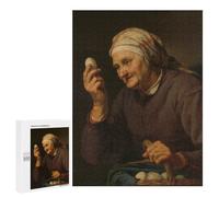 Jigsaw Puzzles 500 PCS for Adults Old Woman Holding An Egg Teenagers Puzzles Toy Wall Decor Perfect Decoration Challenging To Complete 500 PCS