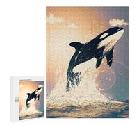 Jigsaw Puzzles 500 PCS for Adults Orcas Can Fly II Teenagers Puzzles Hands-on Game Precision Cutting Help The Brain Exercise 500 PCS