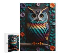 Jigsaw Puzzles 500 PCS for Adults Owl Flower Teenagers Puzzles Toy Wall Decor Perfect Decoration Challenging To Complete 500 PCS