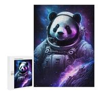 Jigsaw Puzzles 500 PCS for Adults Panda Astronaut Space Suit-1 Jigsaw Puzzle Anti-Stress Toys For Family Fun Deal As Gifts for The Whole Family 500 PCS