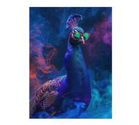 Jigsaw Puzzles 500 PCS for Adults Peacock In Colorful Paint Adult Jigsaw Toy Wall Decor Difficult Challenge Great Gift for Gaming 500 PCS