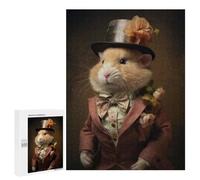 Jigsaw Puzzles 500 PCS for Adults Portrait of Hamster Adult Jigsaw Puzzle Toy Wall Decor Analysis And Logic Challenging To Complete 500 PCS