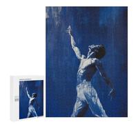 Jigsaw Puzzles 500 PCS for Adults Reaching Higher - Ballet’s Passion And Grace Male Ballet Dancer Painting Teenagers Puzzles Hands-on Game Precision Cutting Help The Brain Exercise 500 PCS