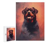 Jigsaw Puzzles 500 PCS for Adults Rottweiler Animal Teenagers Puzzles Hands-on Game Precision Cutting Help The Brain Exercise 500 PCS