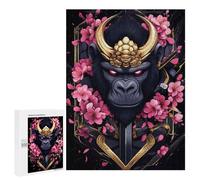 Jigsaw Puzzles 500 PCS for Adults Samurai Gorilla Art Print Animal Jigsaw Puzzle Anti-Stress Toys For Family Fun Deal As Gifts for The Whole Family 500 PCS