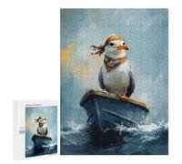 Jigsaw Puzzles 500 PCS for Adults Seagull Pirate on A Boat Teenagers Puzzles Toy Wall Decor Perfect Decoration Challenging To Complete 500 PCS