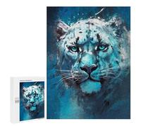 Jigsaw Puzzles 500 PCS for Adults Snow Leopard Gaze Adult Jigsaw Puzzle Toy Wall Decor Analysis And Logic Challenging To Complete 500 PCS