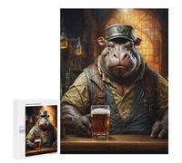 Jigsaw Puzzles 500 PCS for Adults Steampunk Craft Beer Hippo Teenagers Puzzles Toy Wall Decor Perfect Decoration Challenging To Complete 500 PCS