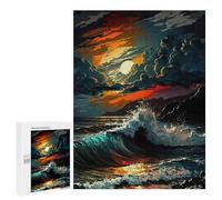 Jigsaw Puzzles 500 PCS for Adults Stormly Ocean 2 Puzzles for Adults Fun Games Staycation Kill Time for Birthday, Chrismas 500 PCS