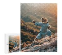 Jigsaw Puzzles 500 PCS for Adults Tai Chi Master Kitty Adult Jigsaw Puzzle Toy Wall Decor Analysis And Logic Challenging To Complete 500 PCS