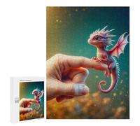 Jigsaw Puzzles 500 PCS for Adults The Tiny Dragon Teenagers Puzzles Toy Wall Decor Perfect Decoration Challenging To Complete 500 PCS
