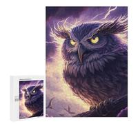 Jigsaw Puzzles 500 PCS for Adults Thundering Owl Storm Artwork Puzzle for Adults Anti-Stress Toys Enhance Memory Great Gift for Gaming 500 PCS