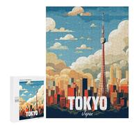 Jigsaw Puzzles 500 PCS for Adults Tokyo Japan Puzzles for Adults Fun Games Staycation Kill Time for Birthday, Chrismas 500 PCS