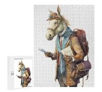 Jigsaw Puzzles 500 PCS for Adults Travel Guide Horse Teenagers Puzzles Toy Wall Decor Perfect Decoration Challenging To Complete 500 PCS