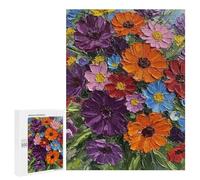 Jigsaw Puzzles 500 PCS for Adults Vibrant Floral Bouquet Teenagers Puzzles Hands-on Game Precision Cutting Help The Brain Exercise 500 PCS