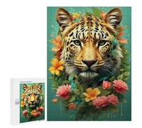 Jigsaw Puzzles 500 PCS for Adults Vibrant Leopard Illustrati Teenagers Puzzles Hands-on Game Precision Cutting Help The Brain Exercise 500 PCS