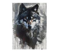 Jigsaw Puzzles 500 PCS for Adults Watercolor Wolf Adult Jigsaw Toy Wall Decor Difficult Challenge Great Gift for Gaming 500 PCS