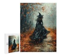 Jigsaw Puzzles 500 PCS for Adults Witch in Autumn Forest Jigsaws for Adults Puzzle Family Activities Challenging To Complete Learning Educational Toys 500 PCS
