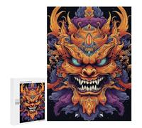 Jigsaw Puzzles 500 PCS for Teenagers Dragon Mask Art Print Jigsaw Puzzles for Adults Enhance Memory Parent-child Interaction Toy Intellectual Game 500 PCS