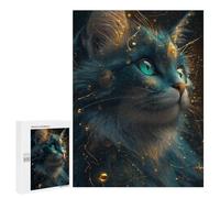 Jigsaw Puzzles 500 PCS for Teenagers Enchanted Celestial Cat Artwork Puzzles for Teenagers But Fun And Humorous Educational Challenge Toy Intellectual Game 500 PCS