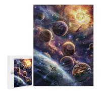 Jigsaw Puzzles 500 PCS for Teenagers Galactic Exploration Adventure Puzzles for Teenagers But Fun And Humorous Educational Challenge Toy Intellectual Game 500 PCS