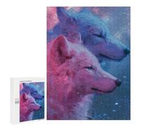 Jigsaw Puzzles 500 PCS for Teenagers Galactic Wolf Duo Jigsaw Puzzles for Adults Enhance Memory Parent-child Interaction Toy Intellectual Game 500 PCS