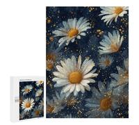 Jigsaw Puzzles 500 PCS for Teenagers Glowing Daisy Wallpaper Jigsaw Puzzles for Adults Enhance Memory Parent-child Interaction Toy Intellectual Game 500 PCS