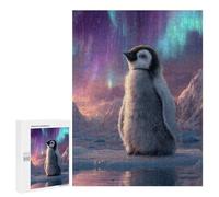 Jigsaw Puzzles 500 PCS for Teenagers Penguin Aurora Borealis Ice-1 Jigsaw Puzzles for Adults Enhance Memory Parent-child Interaction Toy Intellectual Game 500 PCS