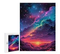 Jigsaw Puzzles 500 PCS for Teenagers Rainbow Clouds in Starry Sky Jigsaws for Adults Puzzle Enhance Memory Educational Challenge Stress Reduction Gifts 500 PCS