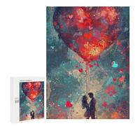 Jigsaw Puzzles 500 PCS for Teenagers Romantic Love Heart Balloon Jigsaws for Adults Puzzle Enhance Memory Educational Challenge Stress Reduction Gifts 500 PCS