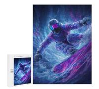 Jigsaw Puzzles 500 PCS for Teenagers Snowboarder in Neon Gear -1 Jigsaws for Adults Puzzle Enhance Memory Educational Challenge Stress Reduction Gifts 500 PCS
