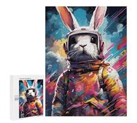 Jigsaw Puzzles 500 PCS for Teenagers Space Bunny Adventure -2 Jigsaws for Adults Puzzle Enhance Memory Educational Challenge Stress Reduction Gifts 500 PCS