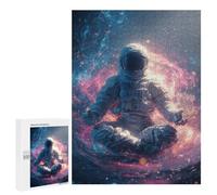 Jigsaw Puzzles 500 PCS for Teenagers Space Meditation Astronaut in Cosmic Serenity -1 Jigsaws for Adults Puzzle Enhance Memory Educational Challenge Stress Reduction Gifts 500 PCS