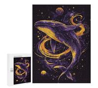 Jigsaw Puzzles 500 PCS for Teenagers Whale Galaxy Art Print-2 Jigsaw Puzzles for Adults Enhance Memory Parent-child Interaction Toy Intellectual Game 500 PCS