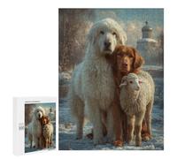 Jigsaw Puzzles 500 PCS for Teenagers Winter Farm Friends-1 Jigsaw Puzzles for Adults Enhance Memory Parent-child Interaction Toy Intellectual Game 500 PCS