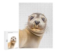 Jigsaw Puzzles 500 PCS for Teenagerss A Seal Taking A Selfie Jigsaw for Adults Hands-on Game But Fun And Humorous for Birthday, Chrismas 500 PCS
