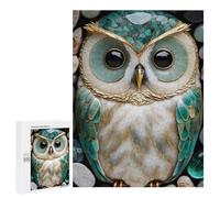 Jigsaw Puzzles 500 PCS for Teenagerss Abstract Jade Owl Kintsugi Jigsaws for Adults Toy Wall Decor Difficult Hard Challenging To Complete 500 PCS