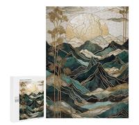 Jigsaw Puzzles 500 PCS for Teenagerss Abstract Mountain Sunset Adult Jigsaw Puzzle Family Game A Work of Art Deal As Gifts for The Whole Family 500 PCS