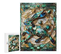 Jigsaw Puzzles 500 PCS for Teenagerss Abstract Rabbit Kintsugi Jigsaw for Adults Hands-on Game Wall Art Challenging To Complete 500 PCS