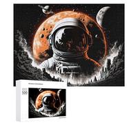 Jigsaw Puzzles 500 PCS for Teenagerss Astronaut in Space with Planets Jigsaw Puzzle DIY Toys A Work of Art Deal As Gifts for The Whole Family 500 PCS