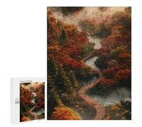 Jigsaw Puzzles 500 PCS for Teenagerss Autumn Forest Path Jigsaw for Adults DIY Toys But Fun And Humorous Educational Challenge 500 PCS